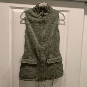 Worth waffle knit style vest sage green